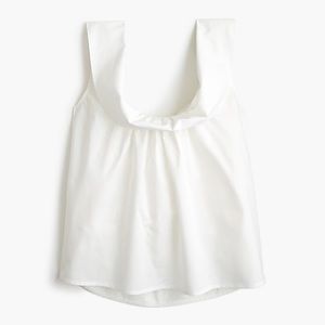 J. Crew Sleeveless scoopneck top with foldover neckline